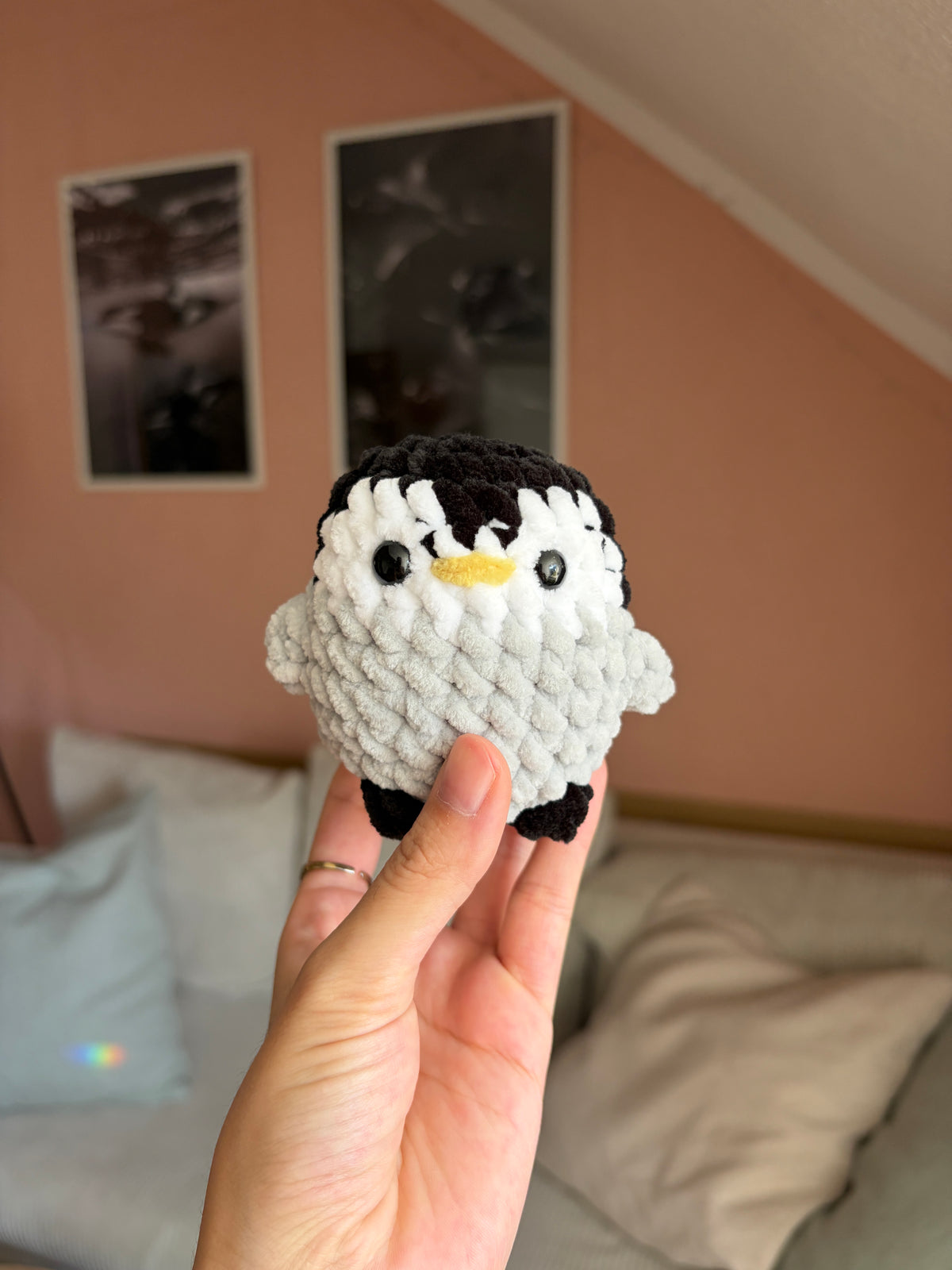 Pinguin gehäkelt
