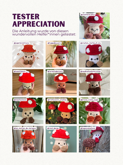 Fliegenpilz Häkelanleitung, Mushroom Buddy PDF