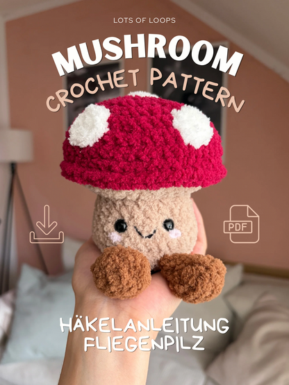 Fliegenpilz Häkelanleitung, Mushroom Buddy PDF