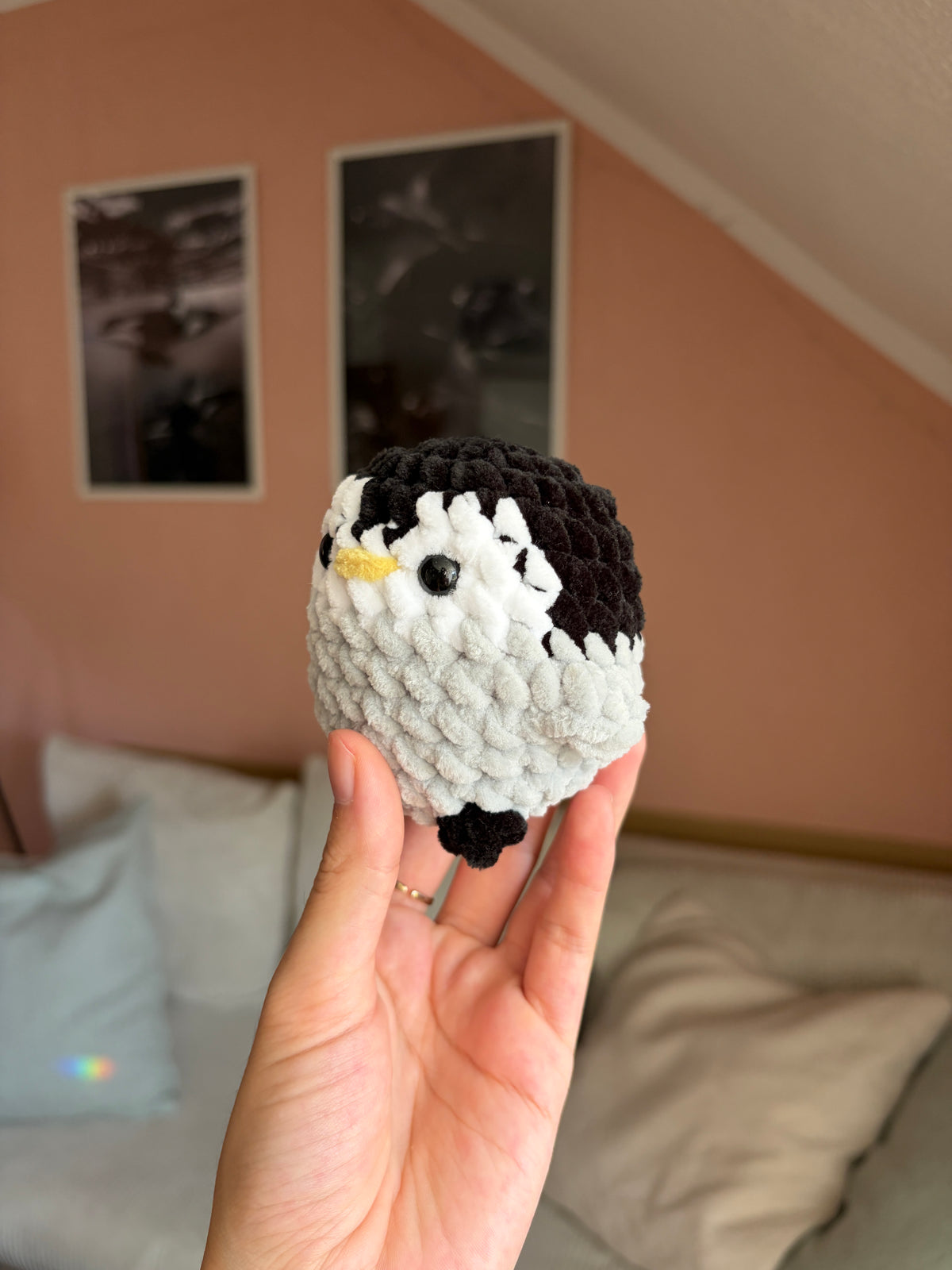 Pinguin gehäkelt